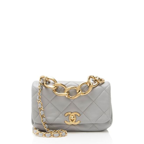Chanel Handbags - Chanel Lambskin Color Match Mini Flap Bag